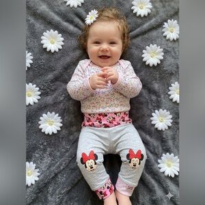 NWOT H&M Baby Girl Minnie Mouse & Floral 3pc Bundle - Retro Disney 4-6MOS